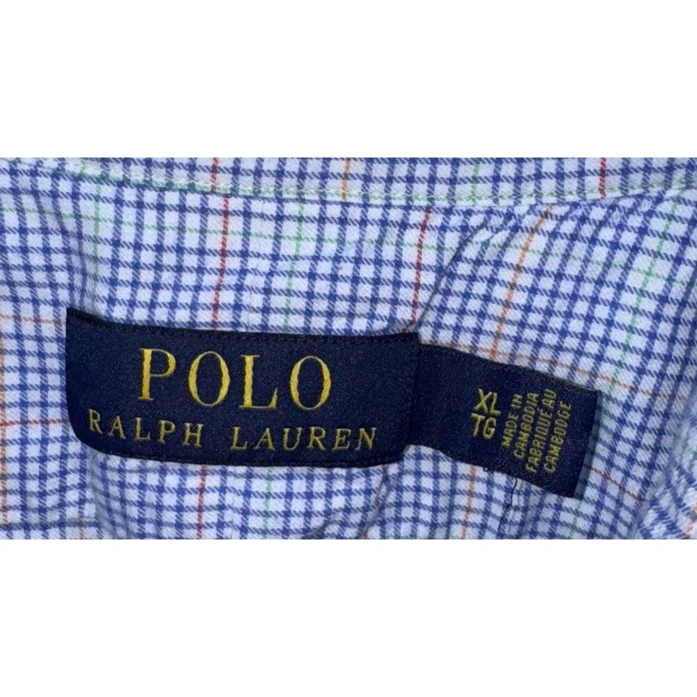 Chic POLO‎ RALPH LAUREN Mens Sz XL Multicolor Plaid Shirt 2018 Small Pony